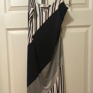 Veronicam long maxi dress black/white patterns